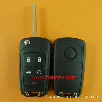 BBuick remote key blank custom with 4+1 button,5 button with Hu100 blade,high quanlity key fob/key case